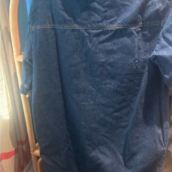 Blue Denim Short Sleeve Casual Tunic Dress - Picture 5 of 5